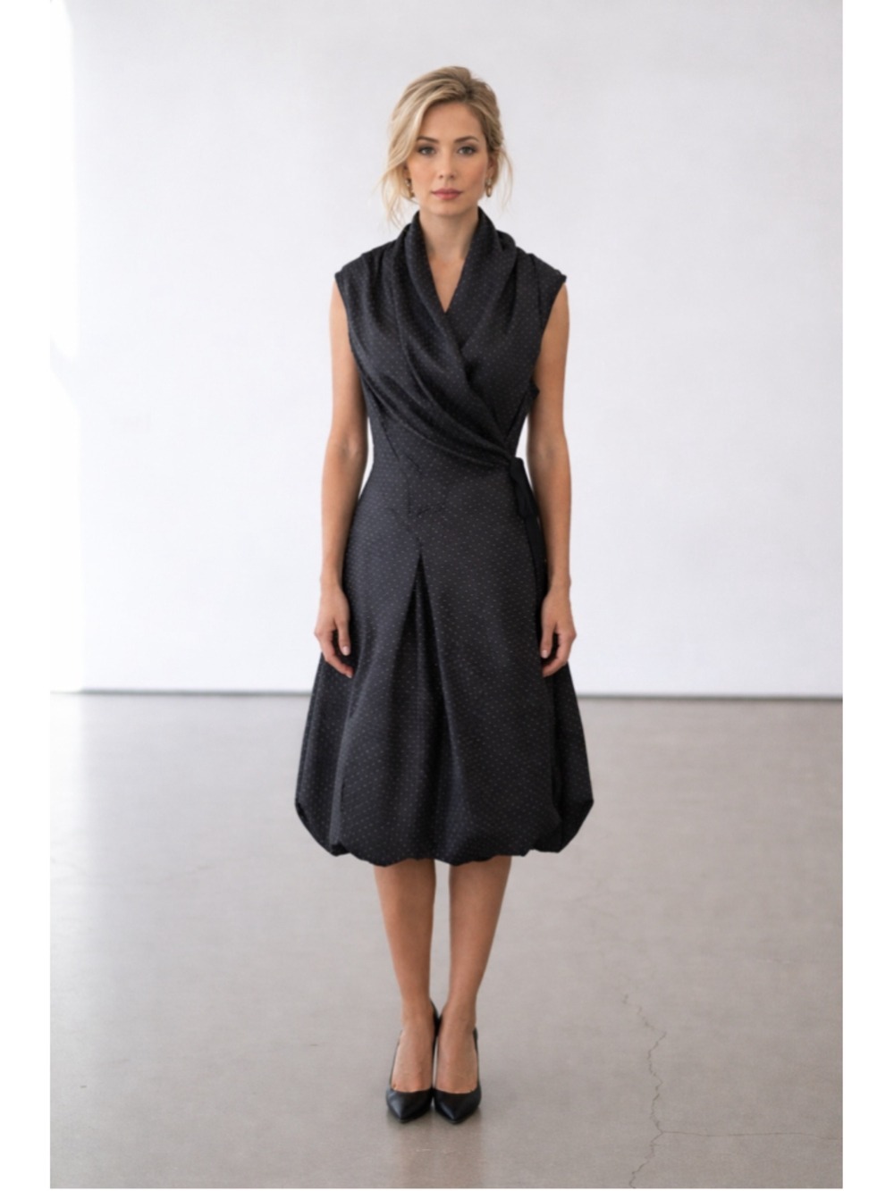 Biya by Johnny Was Silk Small Dot Wrap Dress Women’s Size XL - Picture 5 of 14